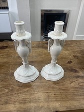 Royal creamware candle for sale  WIGAN