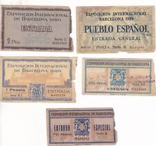 Lote de 5 ENTRADAS ORIGINALES EXPOSICIÓN INTERNACIONAL DE BARCELONA AÑO 1929 comprar usado  Enviando para Brazil