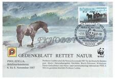 Germany 1987 Mi blat 1328 WWF Animals Tiere Zwierzęta Konie Horse Pferde, używany na sprzedaż  PL