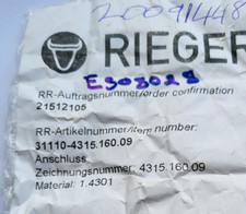 Rieger 4315.160.09 1.4301 d'occasion  Expédié en France