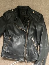 Black leather biker for sale  BARNSLEY