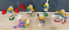 Lote de 6 bonecos vintage Smurfette Sports tênis futebol bailarina valentão década de 1980 comprar usado  Enviando para Brazil