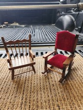 BANCO CADEIRA DE BALANÇO MINIATURA CASA DE BONECAS MADEIRA VINTAGE comprar usado  Enviando para Brazil