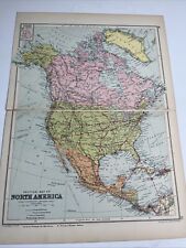 1930: Mapa de América del Norte político PA #90/91 impresión vintage A segunda mano  Embacar hacia Mexico