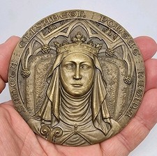 Medalha de Bronze / Rainha Santa Isabel / Milagre das Rosas  comprar usado  Enviando para Brazil