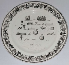 Assiette rebus faience d'occasion  France