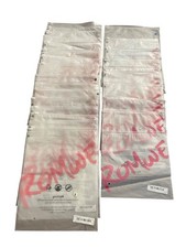 Lote de 26 sacos plásticos reutilizáveis transparentes Romwe com fecho de zíper e design de logotipo rosa comprar usado Lote de 26 sacos plásticos reutilizáveis transparentes Romwe com fecho de zíper e design de logotipo rosa comprar usado  Enviando para Brazil