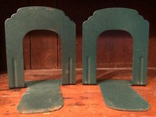 2 Set Green Book Stand Book Heavy Metal Library Style Support 5.5 x 4.5 x 5.25  comprar usado  Enviando para Brazil