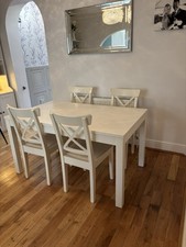 Ikea white bjursta for sale  ORPINGTON