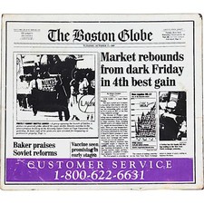 Boston globe newspaper for sale  West Harwich