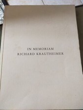 Memoriam richard krautheimer usato  Italia