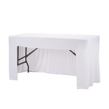 1 peça capa de mesa elástica banquete de casamento tamanho 6 pés saia de mesa toalha de mesa ajustada comprar usado  Enviando para Brazil