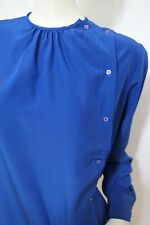 Blusa de poliéster vintage anos 70 anos 80 Pierre Cardin azul alpino sedoso G comprar usado  Enviando para Brazil