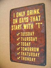 Metal sign drink for sale  Parker