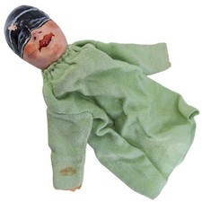 Boneco de mão antigo, cabeça de madeira e gesso, boneco de brinquedo, talvez francês? (Ladrão) comprar usado  Enviando para Brazil