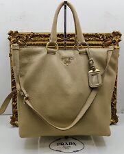 Prada borsa shopper usato  Crema