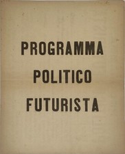 Programma politico futurista usato  Genova