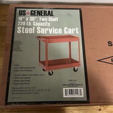 Geral dos EUA 30 pol. x 16 pol. Carrinho de serviço de aço com duas prateleiras comprar usado Geral dos EUA 30 pol. x 16 pol. Carrinho de serviço de aço com duas prateleiras comprar usado  Enviando para Brazil