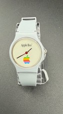 Vintage Apple Watch IIGS Macintosh OS Computador Relógio Promocional Logotipo Arco-íris comprar usado Vintage Apple Watch IIGS Macintosh OS Computador Relógio Promocional Logotipo Arco-íris comprar usado  Enviando para Brazil