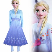 Frozen 2 Cosplay Rainha Princesa Elsa Fantasia Azul Neve Vestido de Festa comprar usado  Enviando para Brazil