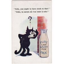 Cartão postal FELIX THE CAT Pure Dairy Mik #4828 em inglês e francês, não usado comprar usado  Enviando para Brazil