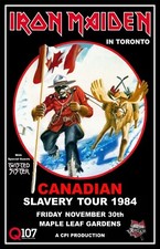 Iron Maiden Toronto 1984 Slavery Tour Poster na sprzedaż  Wysyłka do Poland