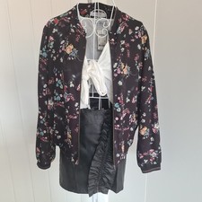 Black floral patterned for sale  GRAYS