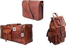 Usado, Bolsa satchel de couro real três carteiro/duffle/mochila tiracolo masculina e feminina comprar usado  Enviando para Brazil