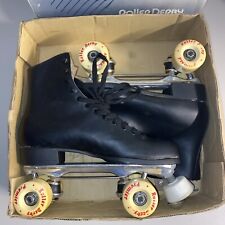 Patins masculinos vintage tamanho 10 Roller Derby modelo U385 couro preto comprar usado  Enviando para Brazil