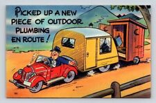 Cartão postal de encanamento ao ar livre trailer casa acampamento comprar usado  Enviando para Brazil