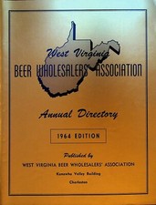 Publicidade da Associação de Atacadistas de Cerveja West Virginia Diretório Anual 1964 comprar usado  Enviando para Brazil