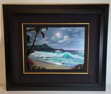 Pintura assinada por Anthony Casay "Waikiki Night" LE emoldurada e fosca comprar usado  Enviando para Brazil