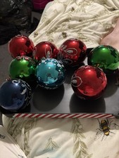 Glass baubles large for sale  HULL