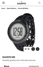Relógio fitness digital Suunto M5 44mm tamanho médio preto com nova bateria comprar usado  Enviando para Brazil