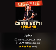 Biglietti concerto ligabue usato  Genova