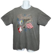 Camiseta/masculina Fender Guitar Patriotic (L) cinza algodão JAGUAR comprar usado  Enviando para Brazil