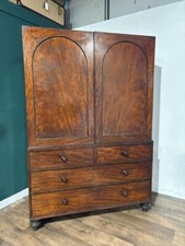 Victorian mahogany linen for sale  WREXHAM