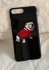 Capa UGA University of Georgia English Bulldog iPhone 8 Plus. Preto branco vermelho. comprar usado  Enviando para Brazil