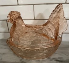 Usado, Vintage L.G. Tecido de cesta Wright rosa vidro galinha no ninho cauda dividida - grande comprar usado Usado, Vintage L.G. Tecido de cesta Wright rosa vidro galinha no ninho cauda dividida - grande comprar usado  Enviando para Brazil