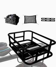 Usado, Cesta traseira de bicicleta*forro impermeável e rede de carga*grande*máximo 100 lb.*NOVO* comprar usado  Enviando para Brazil
