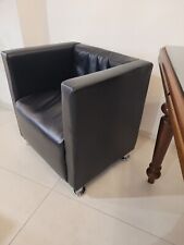Poltrona ecopelle nera usato  Lazise