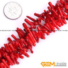 Pedra preciosa coral vermelho galho irregular contas bastão para fazer joias 15", usado comprar usado  Enviando para Brazil
