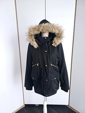Schwarze winterjacke parka gebraucht kaufen  Wittenberg