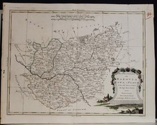 WARSZAWA MAZOWSZE CENTRALNA POLSKA 1781 ZATTA NIEZWYKŁY ANTYK MIEDZIANY GRAWEROWANA MAPA, używany na sprzedaż  Wysyłka do Poland