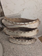 3 canoas de bétula vintage feitas à mão para decoração. Forma bastante boa para a idade comprar usado 3 canoas de bétula vintage feitas à mão para decoração. Forma bastante boa para a idade comprar usado  Enviando para Brazil