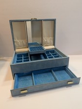 Caixa de joias vintage azul pó Mele 2 camadas cômoda comprar usado Caixa de joias vintage azul pó Mele 2 camadas cômoda comprar usado  Enviando para Brazil