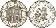 Usado, ESPAÑA 5000 pesetas plata 1992 FDC Prensa de Monedas - Doble 8 reales comprar usado  Enviando para Brazil