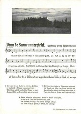 Liederkarte sunn unnergieht gebraucht kaufen  Deutschland