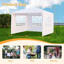 Dossel festa 10'x10' tenda de casamento ao ar livre gazebo com 4 paredes laterais resistente comprar usado  Enviando para Brazil