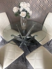 Round glass table for sale  THIRSK
